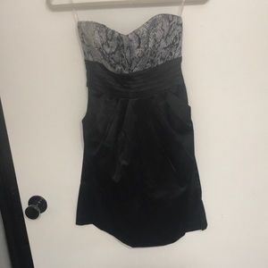 Black and animal print semi-formal dress